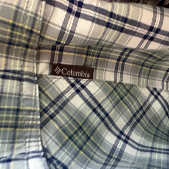 Mens Columbia Size M Insect Blocker Shield Repellent Plaid Button Down Shirt - Picture 5 of 7